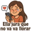 Ella jura que no va va llorar