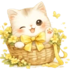 Gatito Flores Amarillas🌻🌼 6