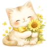Gatito Flores Amarillas🌻🌼 8