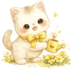 Gatito Flores Amarillas🌻🌼 11