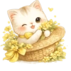 Gatito Flores Amarillas🌻🌼 13