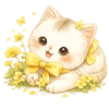 Gatito Flores Amarillas🌻🌼 7
