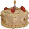 Tarta de vainilla y cereza
