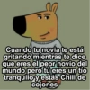 Cuando tu novia te está gritando mientras te dice que eres el peor novio del mundo pero tú eres un tío tranquilo y estás Chill de cojones