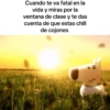Cuando te va fatal en la vida y miras por la ventana de clase y te das cuenta de que estas chill de cojones
