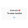 Notification Te amo mucho OK