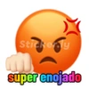 Sticker y super enojado