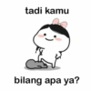tadi kamu bilang apa ya?