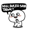 MISI, BOLEH SAYA
TABOK?
76