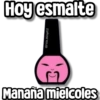 Hoy esmalte
@rose.stickers1
Manaña mielcoles