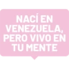 NACÍ EN VENEZUELA, PERO VIVO EN TU MENTE