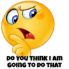 DO YOU THINK I AM
GOING TO DO THAT