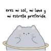 eres mi sol, mi luna y mi estrella preferida.