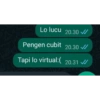 Lo lucu 20.30 ✓ Pengen cubit 20.30 ✓/ Tapi lo virtual:( 20.31 ✓