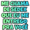 ME CHAMA DE SEDEX QUE EU ME ENTREGO PRA VOCÊ