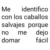 Me identifico con los caballos salvajes porque no me me dejo domar fácil