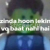 zinda hoon lekin Sticker ly vo baat nahi hai