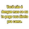 Você não é dengue mas se eu te pego vou direto pra cama.