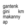 gantenk gini km makanny ap