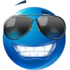 Blue emoji  9