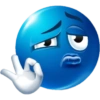 Blue emoji  13
