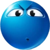 Blue emoji  20