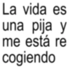 La vida es una pija y me está re cogiendo