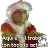 Aquí en el trabajo, con toda la actitud