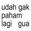 udah gak paham lagi gua
