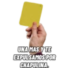 UNA MAS Y TE
EXPULSAMOS POR
CHAPULINA.