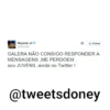Neymar Jr
@neymarjr
Follow
GALERA NÃO CONSIGO RESPONDER A
MENSAGENS ,ME PERDOEM.
sou JUVENIL ainda no Twitter!
@tweetsdoney