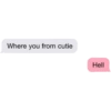 Where you from cutie Hell