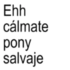 Ehh cálmate pony salvaje