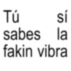 Tú sí sabes la fakin vibra