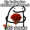 En todos los abriles te llevaré geysioy 20 rosas