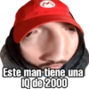 (
Este man tiene una
IQ de 2000
