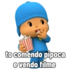 to comendo pipoca
e vendo filme