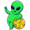 Alieny el extraterrestre 1💚👽🌎🌕 6
