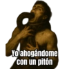 Yo ahogándome con un pitón