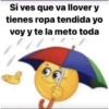 Si ves que va llover y tienes ropa tendida yo voy y te la meto toda