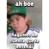 ah boe
hagamos de
cuenta que te
entendi