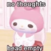 no thoughts head empty