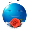 Blue emoji  7