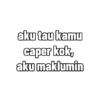 aku tau kamu caper kok, aku maklumin