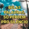 BELAS
PALAVRAS,
SO PERDEM
PRO SILÊNCIO