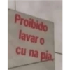 Proibido
lavar o
cu na pia