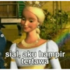 sial, aku hampir tertawa