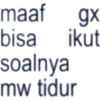 maaf gx bisa ikut soalnya mw tidur