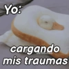 Yo: cargando carols.Zato mis traumas