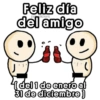 Feliz día joj stickers del amigo del 1 de enero al 31 de diciembre)